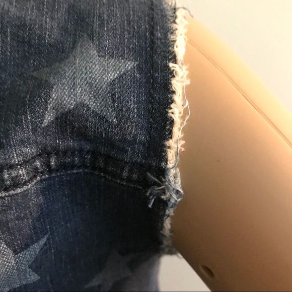 Rock & Republic | “Gunshow” Button Down Star Jean Vest in Blue with White Stars - Picture 10 of 15